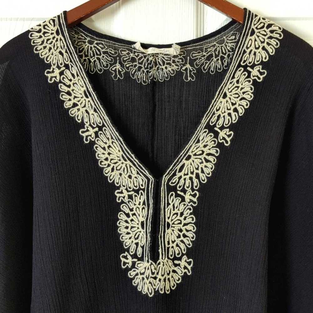 Joie a La Plage Oversized Embroidered V-neck Quar… - image 2