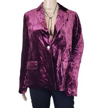 Yumi Kim Trail Blazer Velour Jacket  Burgundy - image 1