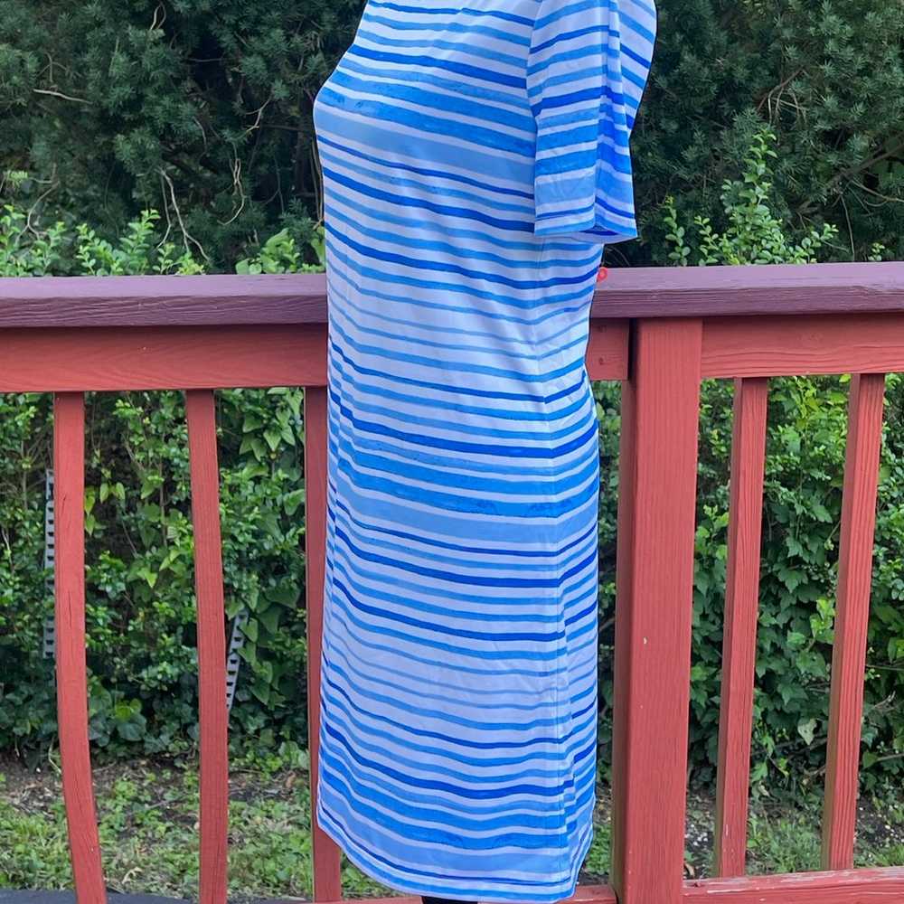 LILLY PULITZER NEW BLUE AND WHITE DRESS SIZE SMALL - image 4