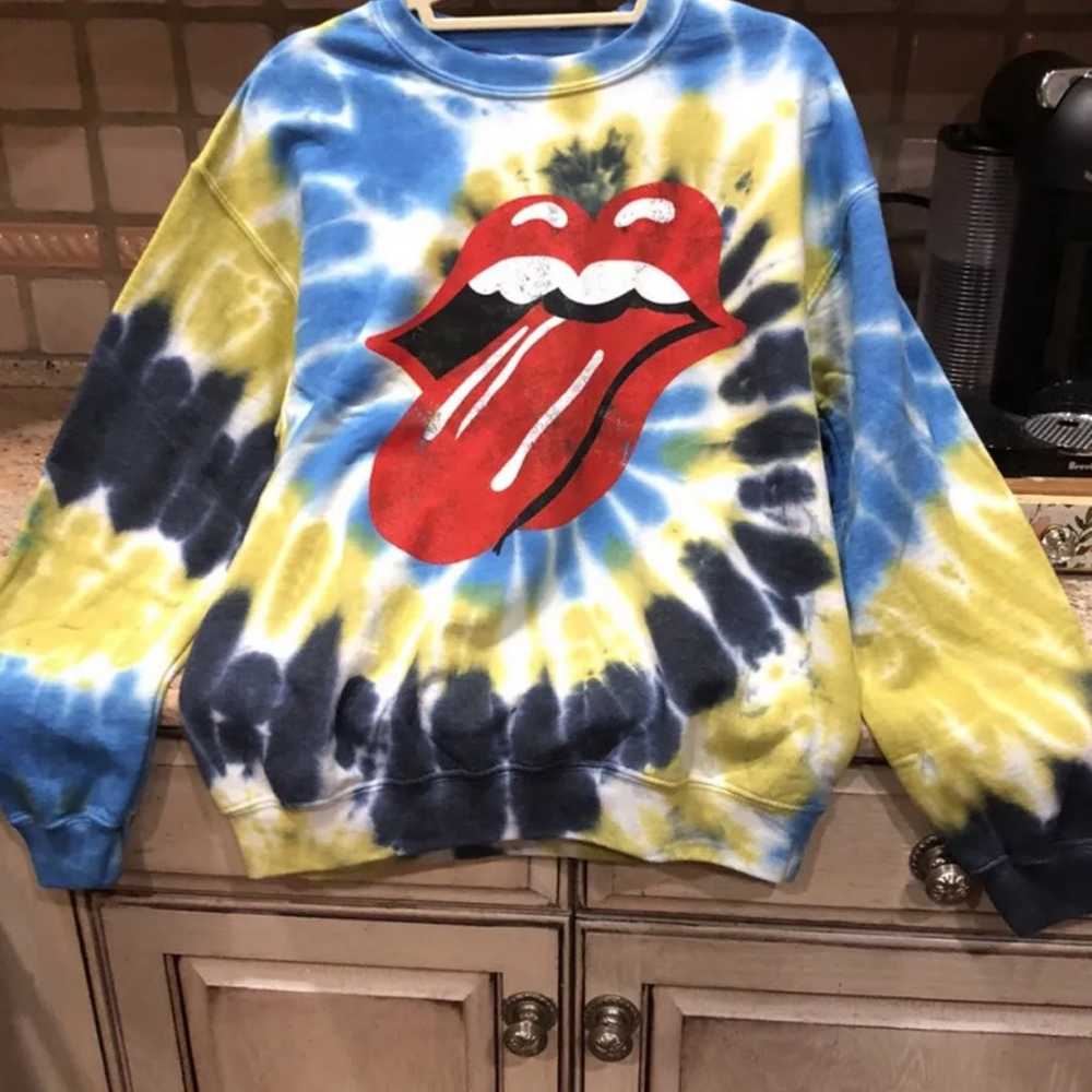 Urban Outfitters The Rolling Stones Tie Dye Crew … - image 2