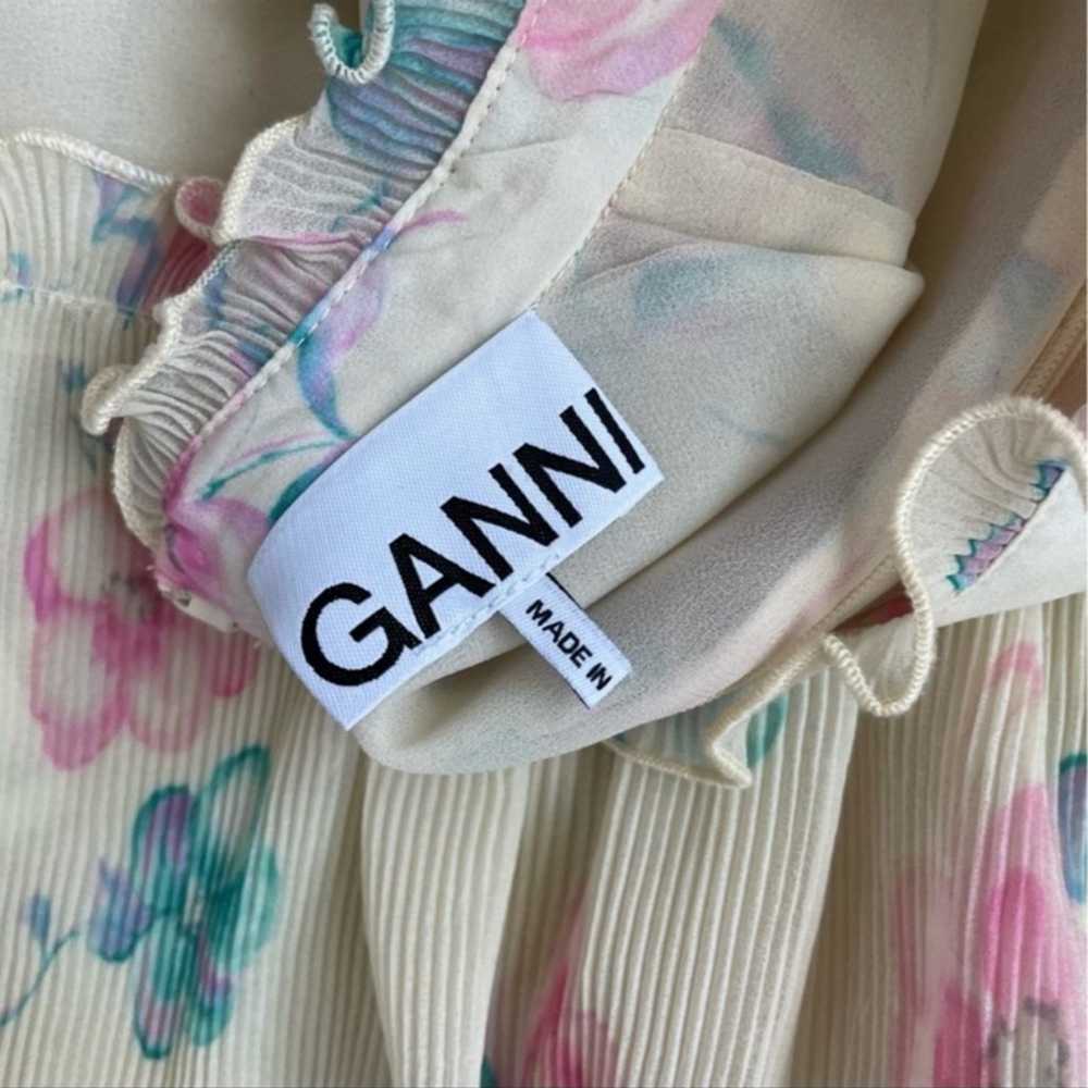 GANNI Georgette Pleated Top size 6 - image 4