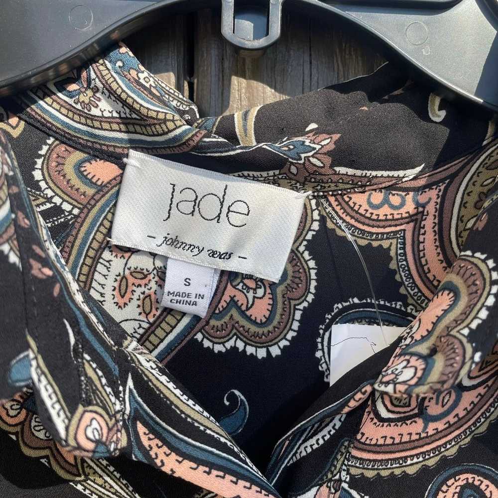 NEW Johnny Was Jade 100% silk paisley button down… - image 3