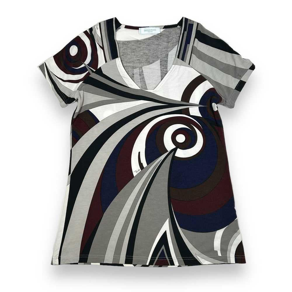 Emilio Pucci Tee Shirt Blouse Womens Small - image 3