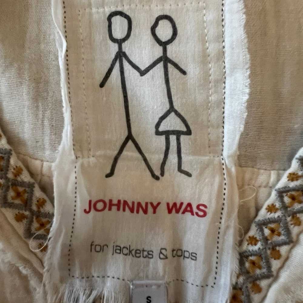 Johnny Was Gauze Embroidered V Neck Long Sleeve W… - image 7