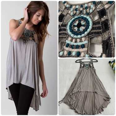 New Free People Quest Tank Top Tunic Split Sides … - image 1