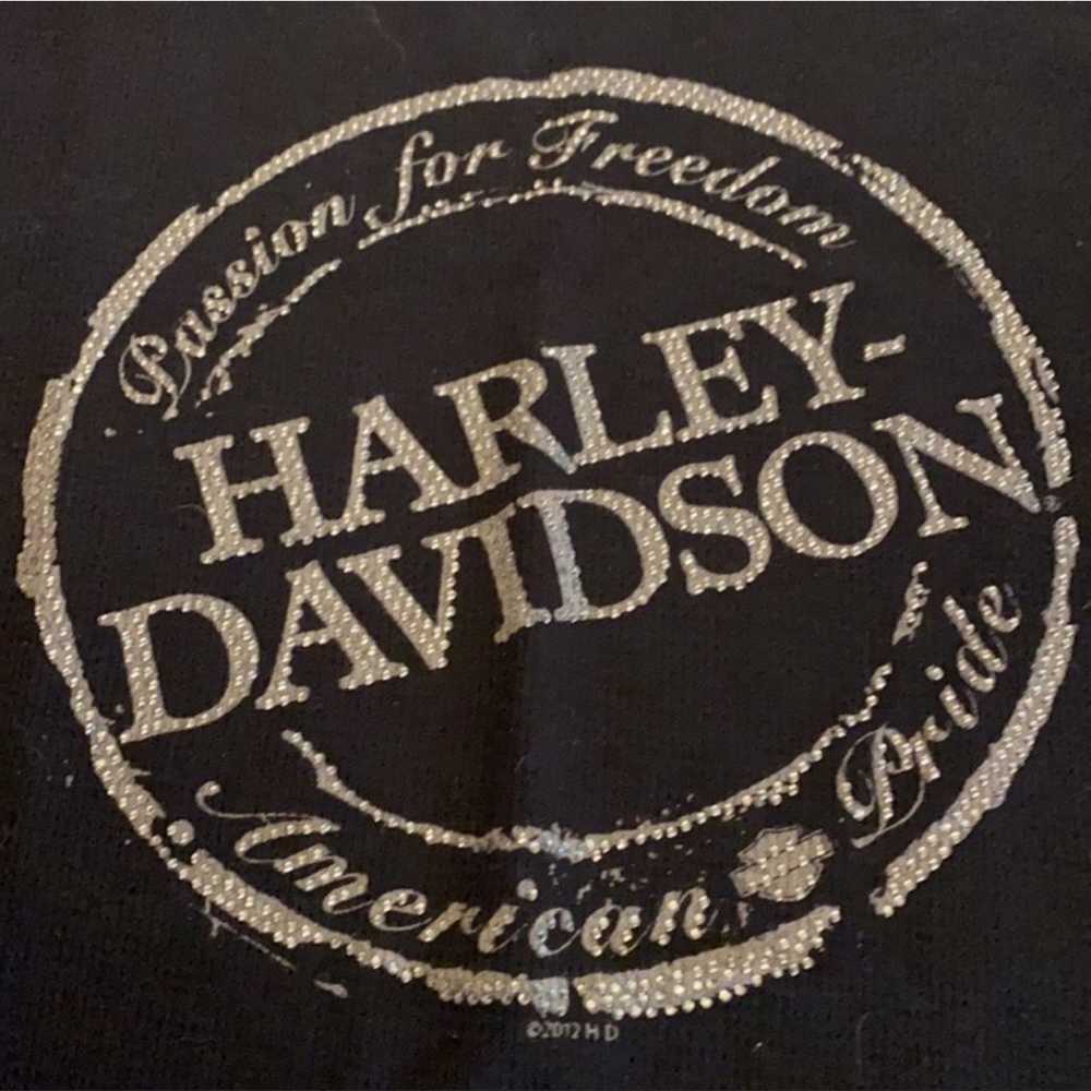 3 Harley Davidson rhinestones blingy long sleeves - image 8