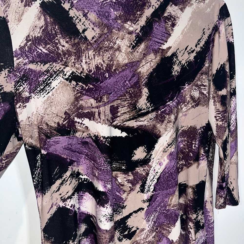 Coco Bianco Cowl Neck Hankerchief Hem PurpleTunic… - image 5