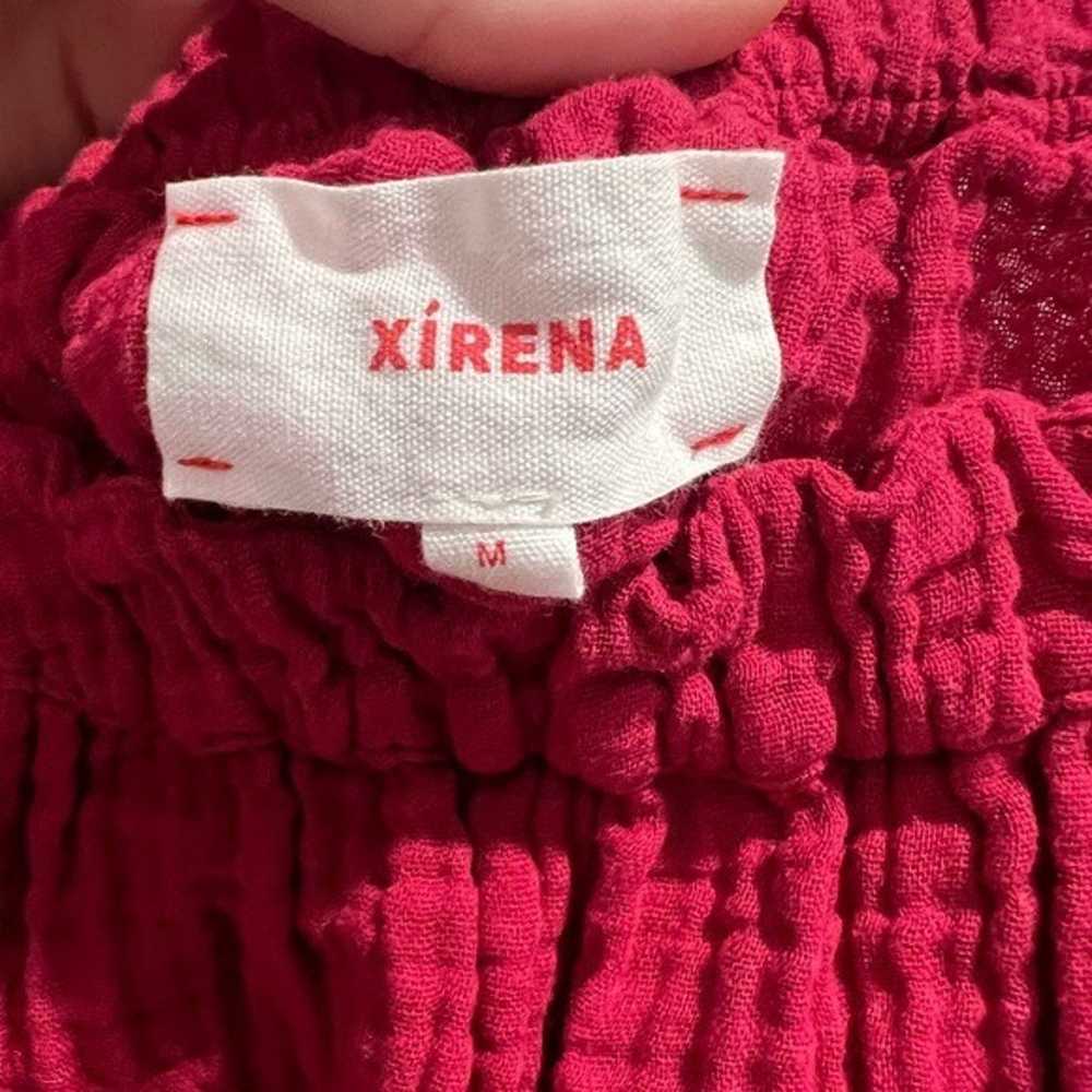 Xirena raspberry pink off shoulder gauze top - image 3
