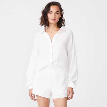 Monrow Relaxed Blouse in White - image 1