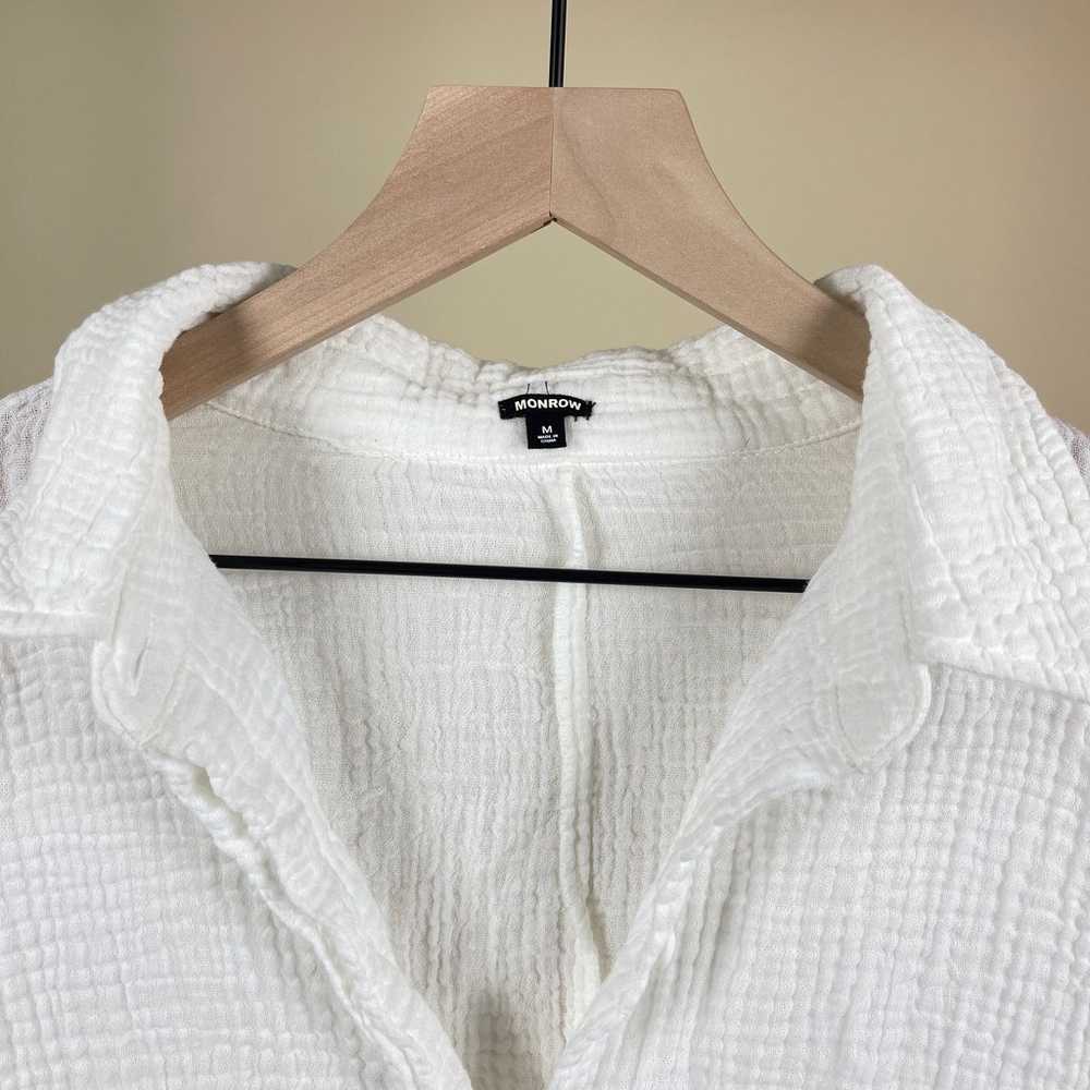 Monrow Relaxed Blouse in White - image 3