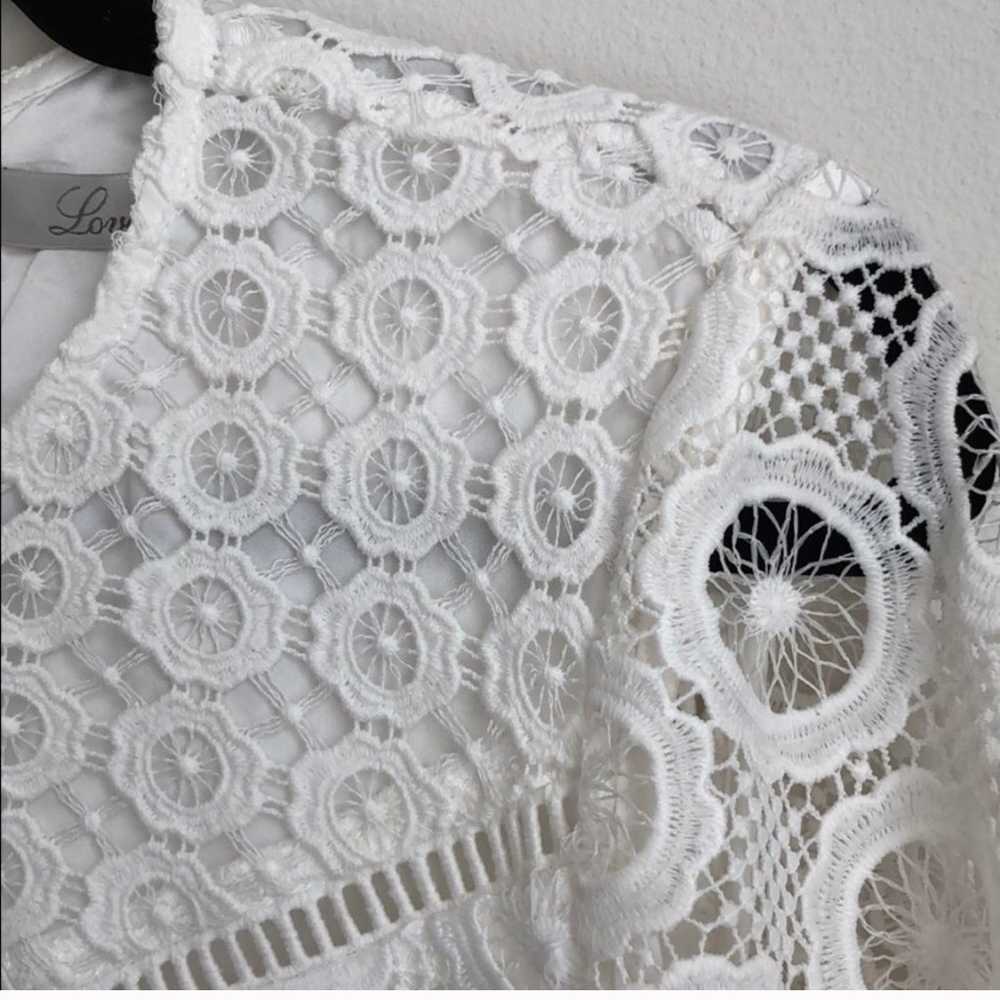 Lovers + Friends Lotus White Crochet Top - image 6
