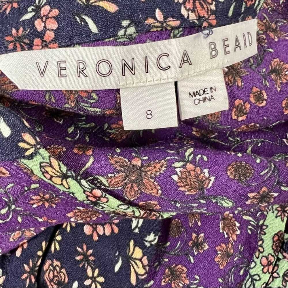 Veronica Beard Purple Floral Betta Long Sleeve Bl… - image 2
