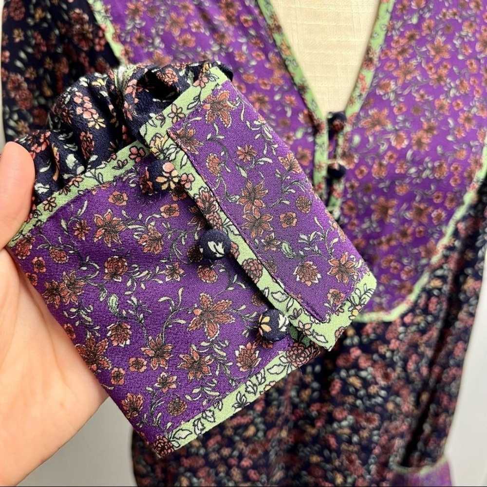 Veronica Beard Purple Floral Betta Long Sleeve Bl… - image 5