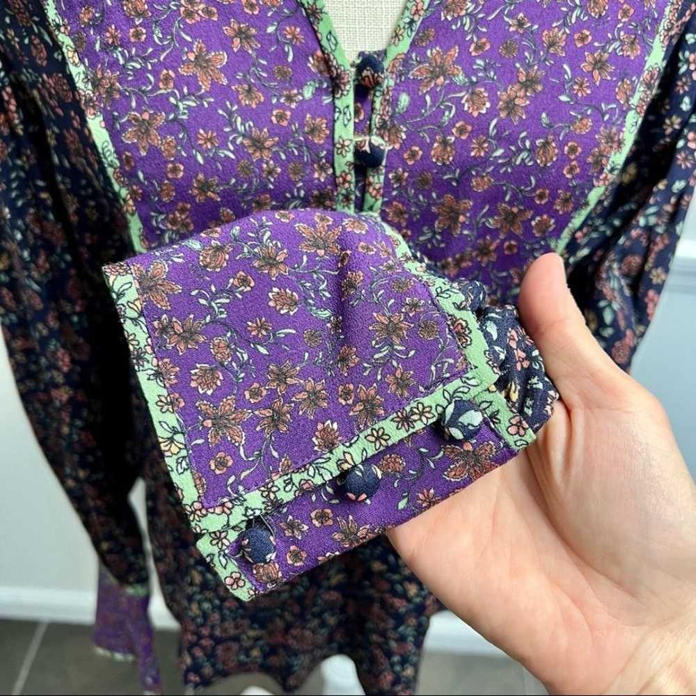 Veronica Beard Purple Floral Betta Long Sleeve Bl… - image 6