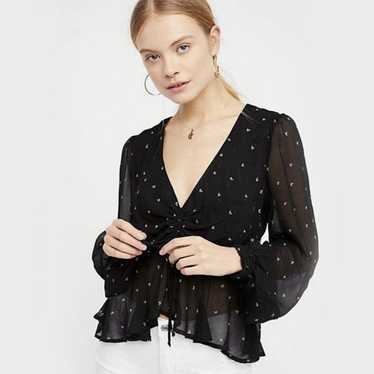Free People Midnight Moon embroidered blouse
