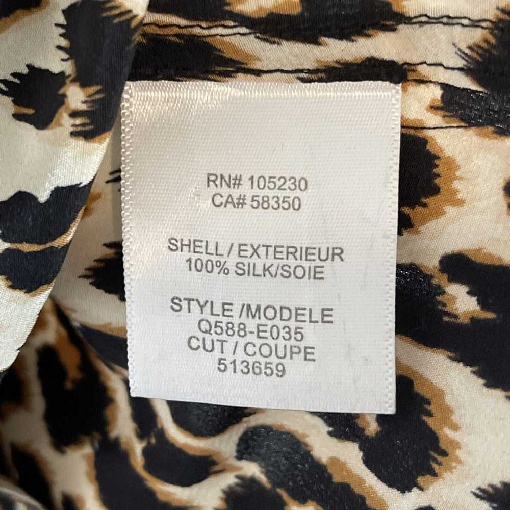 Equipment Signature Lux Silk Blouse Top Shirt Leo… - image 10