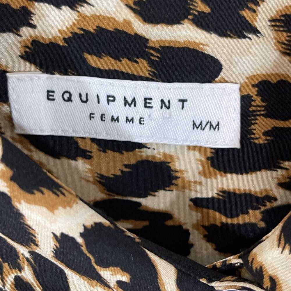 Equipment Signature Lux Silk Blouse Top Shirt Leo… - image 6
