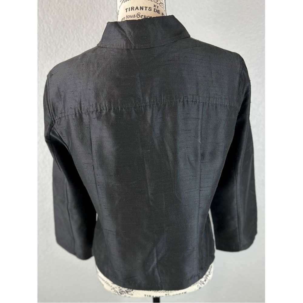 MaxMara Silk Blend Shirt Jacket Nubby Raw Texture… - image 5