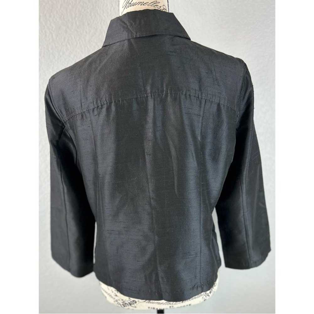 MaxMara Silk Blend Shirt Jacket Nubby Raw Texture… - image 6
