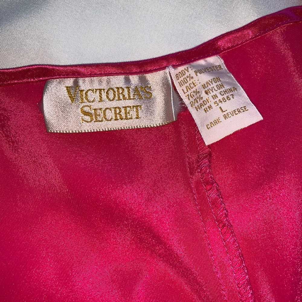 Vintage Victoria Secret Lace Bodysuit Silky Pink … - image 5
