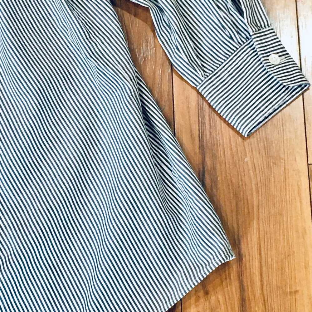 Preston York vintage tuxedo striped blouse shirt … - image 10