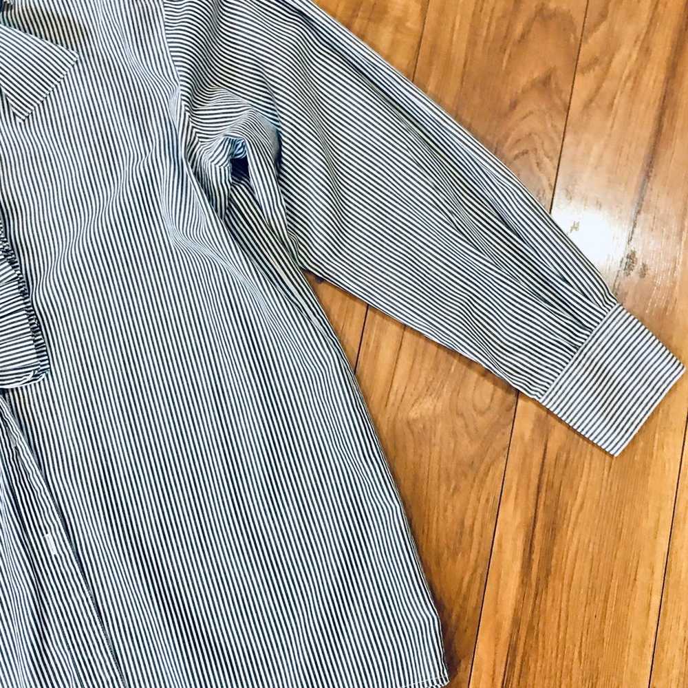 Preston York vintage tuxedo striped blouse shirt … - image 7