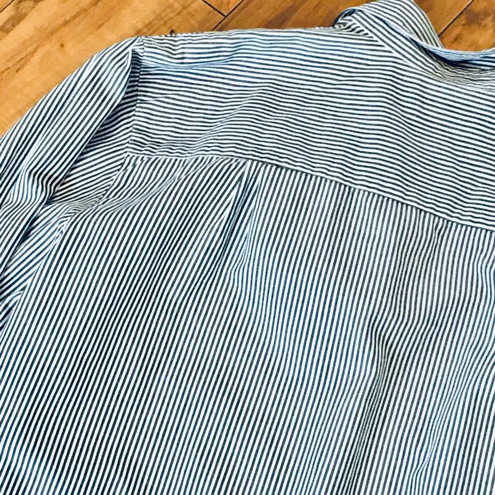 Preston York vintage tuxedo striped blouse shirt … - image 9