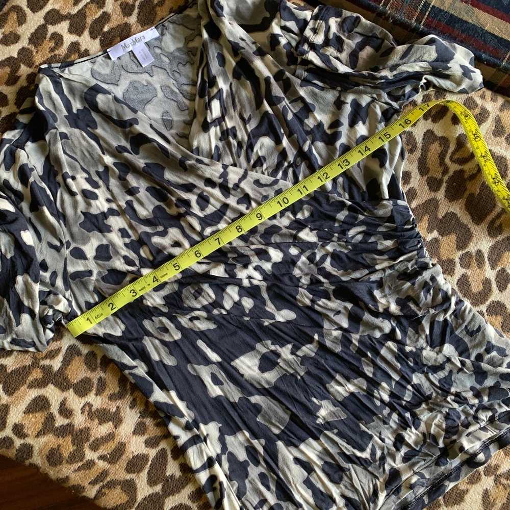 MAX MARA long sleeve abstract animal print blouse… - image 4