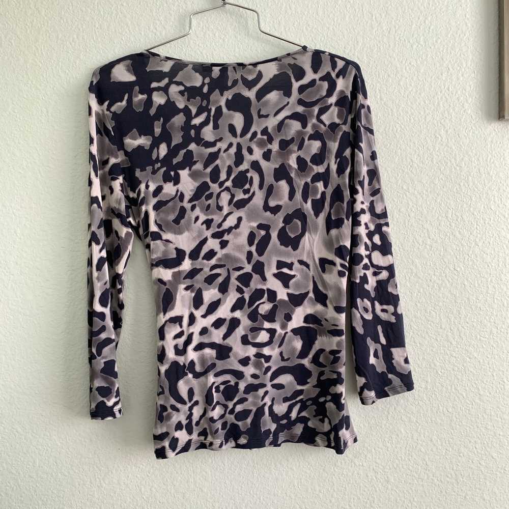 MAX MARA long sleeve abstract animal print blouse… - image 9