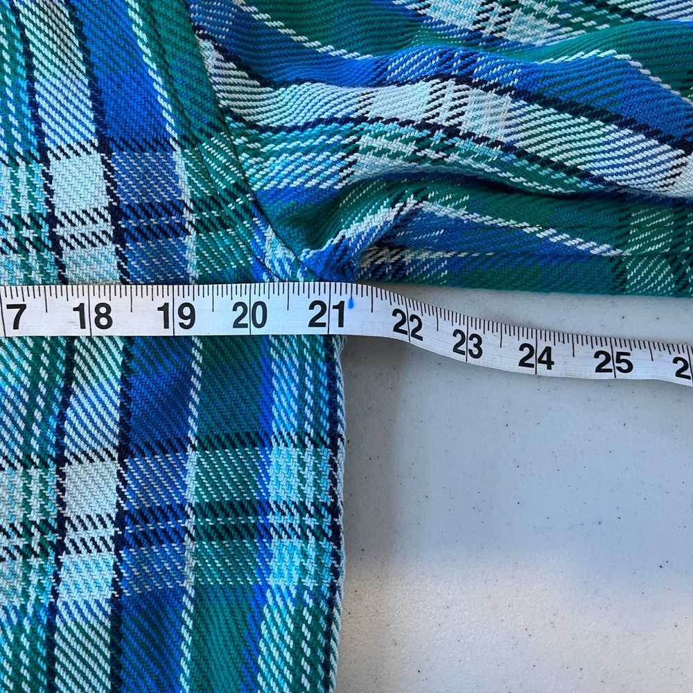 Outerknown Womens Size Large Blue Green Plaid Bla… - image 10