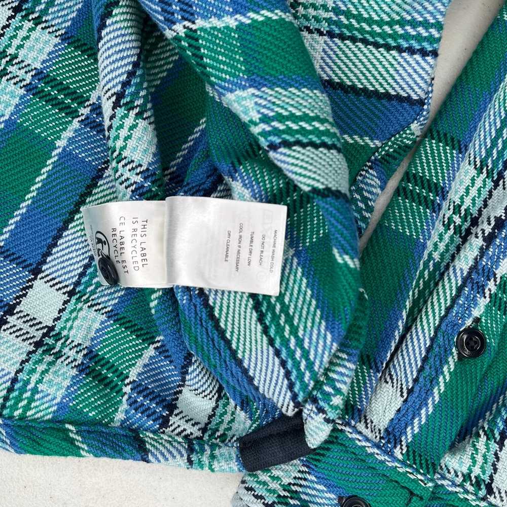 Outerknown Womens Size Large Blue Green Plaid Bla… - image 7