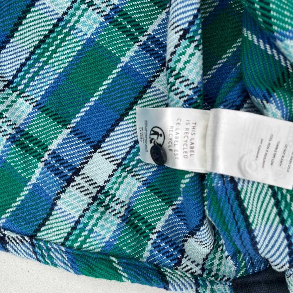 Outerknown Womens Size Large Blue Green Plaid Bla… - image 8
