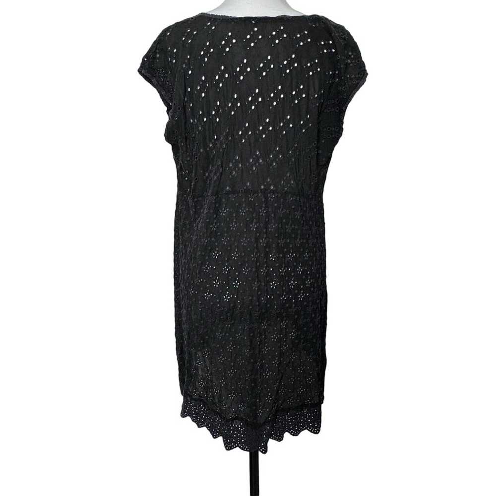 Johnny Was Embroidered Eyelet Tunic Black Size L - image 2