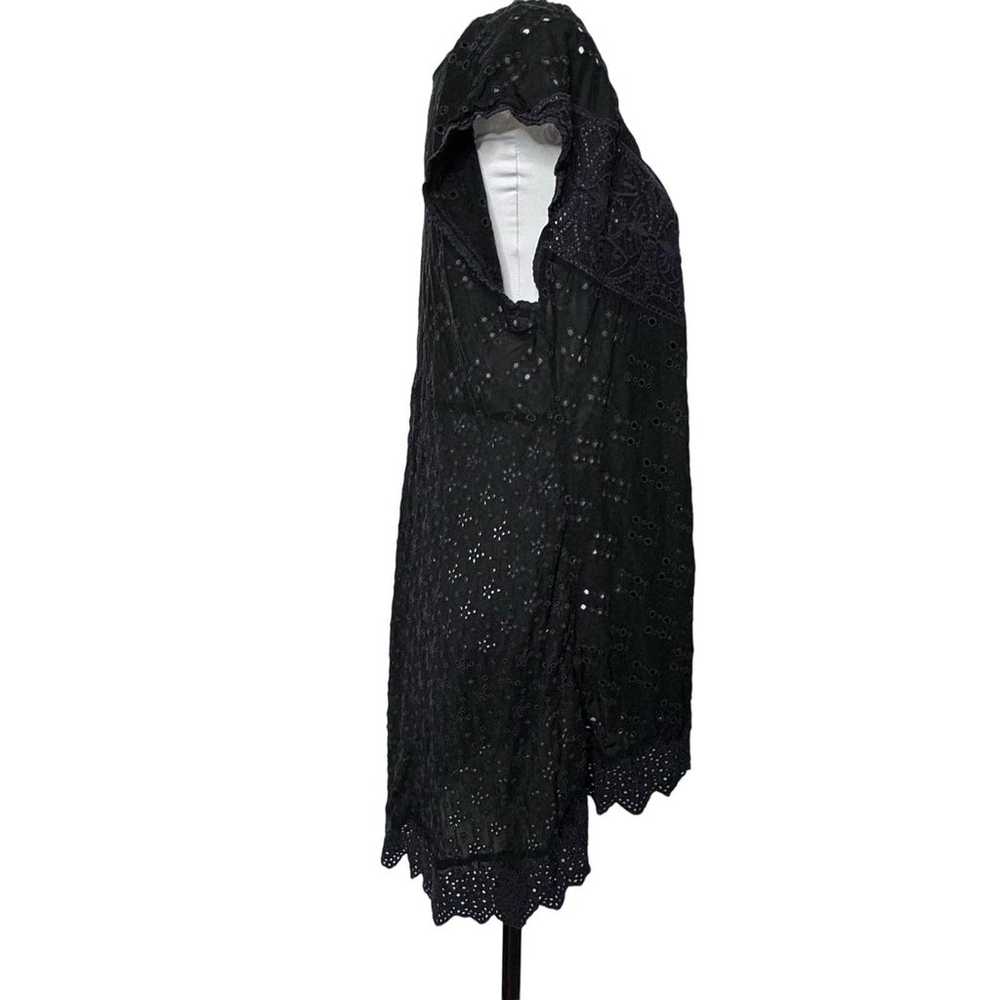 Johnny Was Embroidered Eyelet Tunic Black Size L - image 3