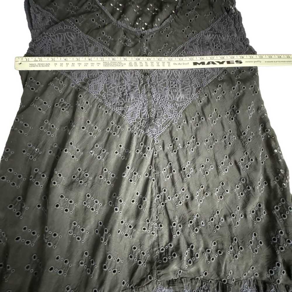 Johnny Was Embroidered Eyelet Tunic Black Size L - image 8