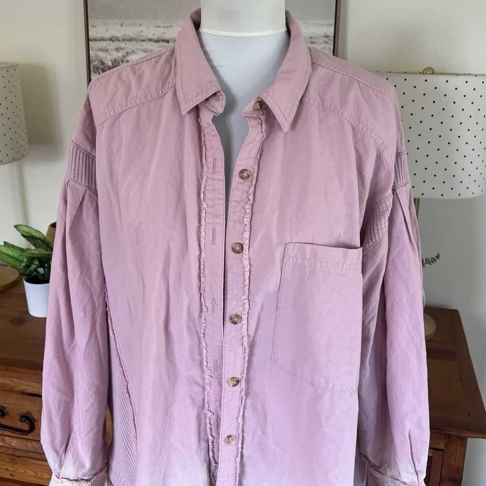 We the Free Pink Lilac Ombré Oversized Button Dow… - image 2