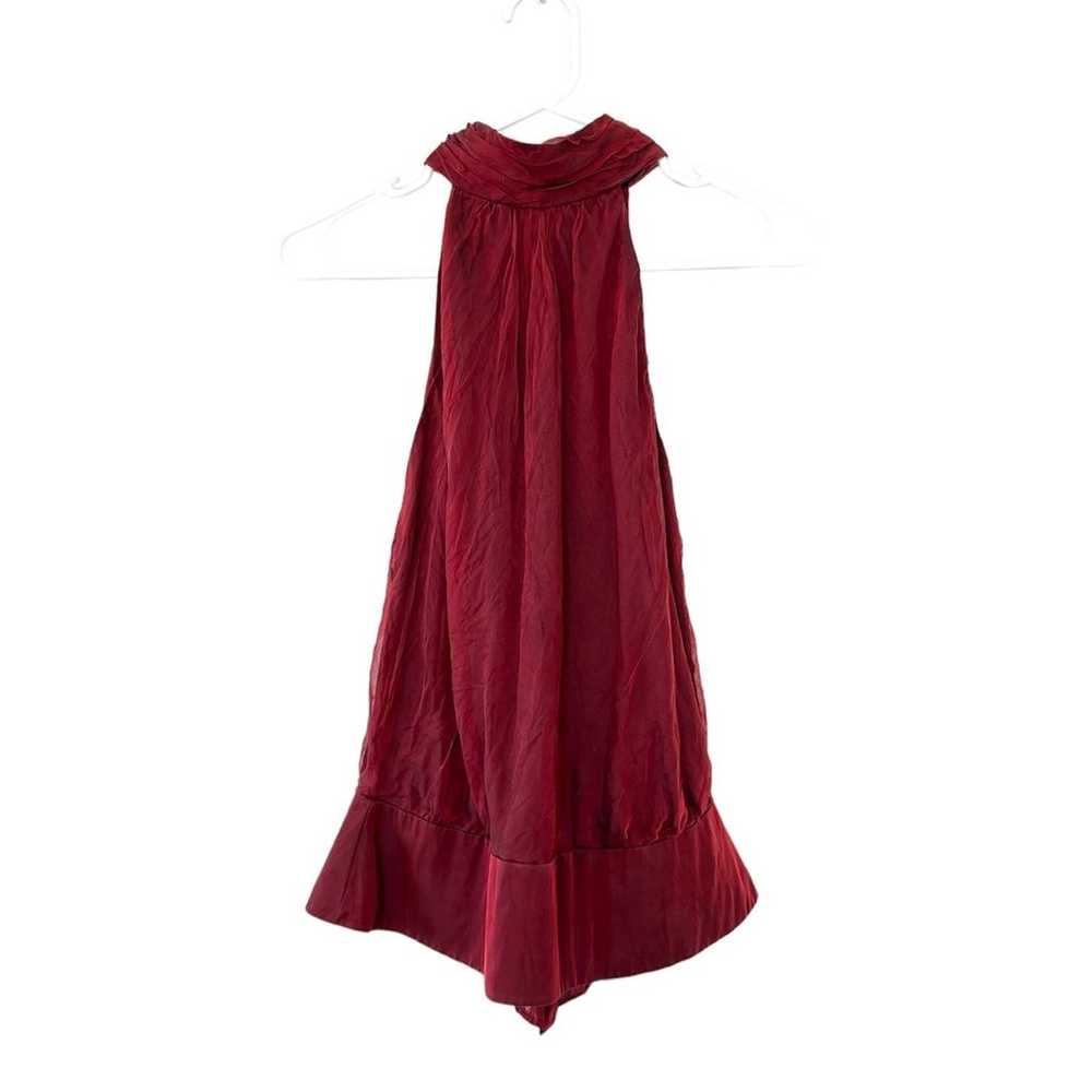 100% Silk Vintage Red Top - image 1