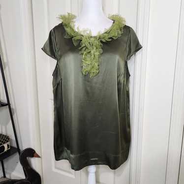 Voyage by Marina Rinaldi Silk Blouse w/ Removable… - image 1