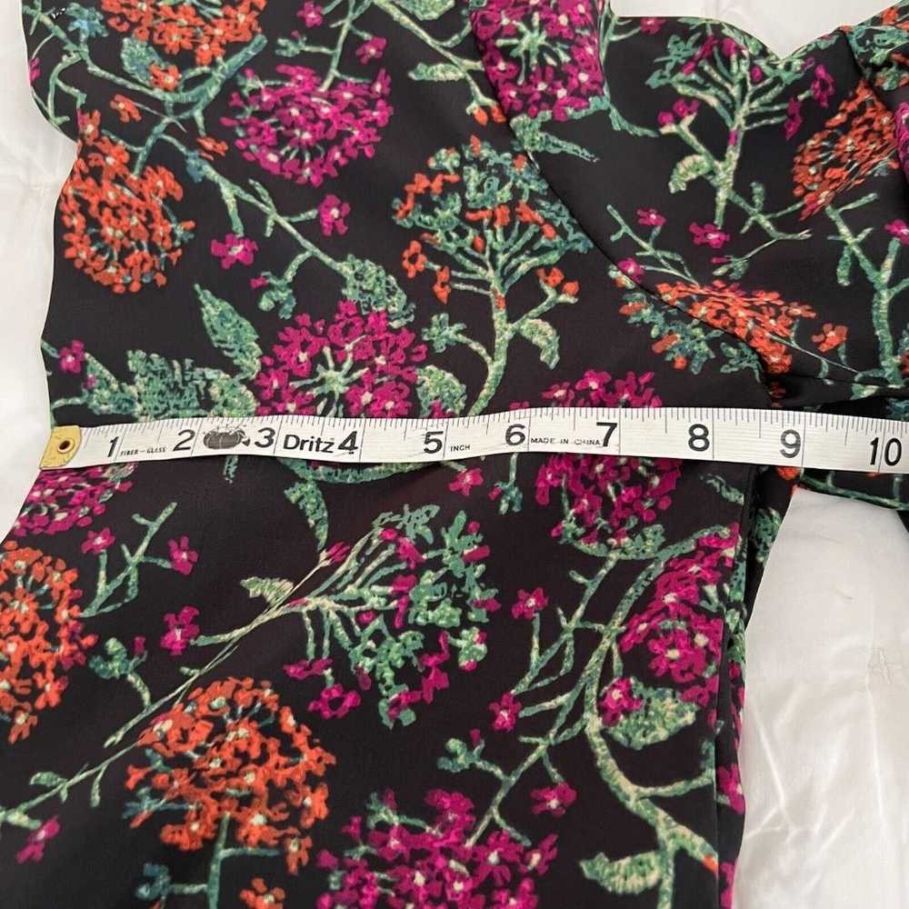 Likely Womens Wrap Top Size XL Garden Wren Ruffle… - image 7
