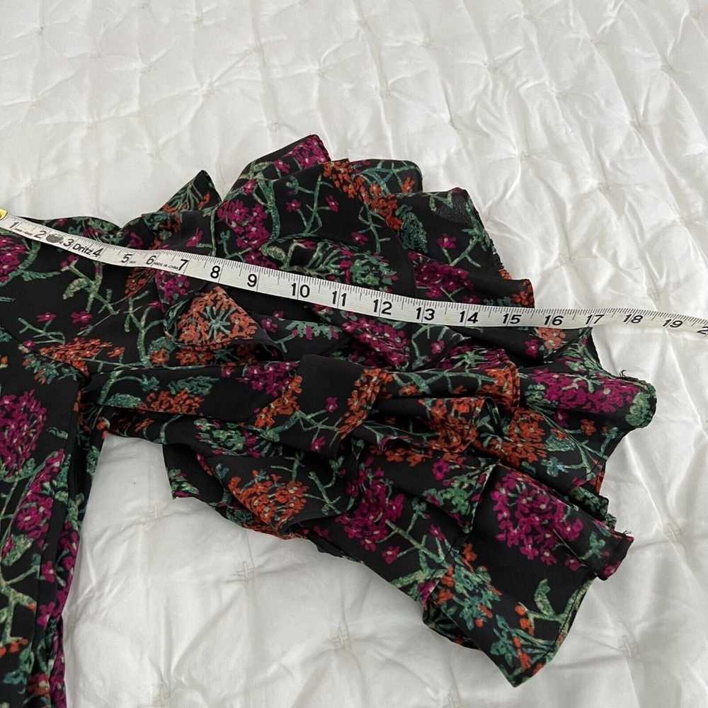 Likely Womens Wrap Top Size XL Garden Wren Ruffle… - image 9