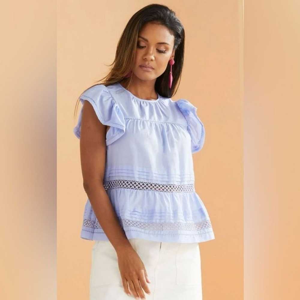 Marie Oliver Pennie Top Periwinkle Light Blue Pur… - image 2
