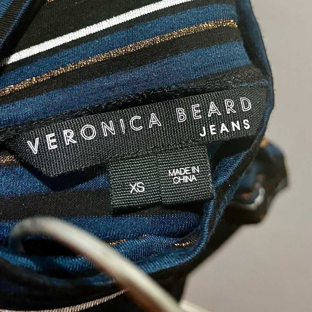 NWOT Veronica Beard striped turtle neck long slee… - image 3