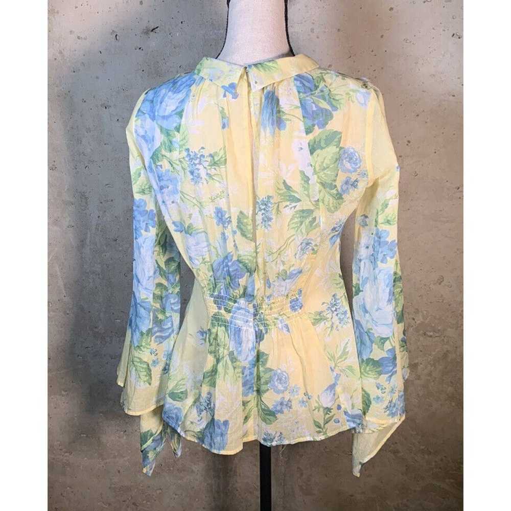 Alice McCall Yellow Floral Blouse Sz.0 - image 4