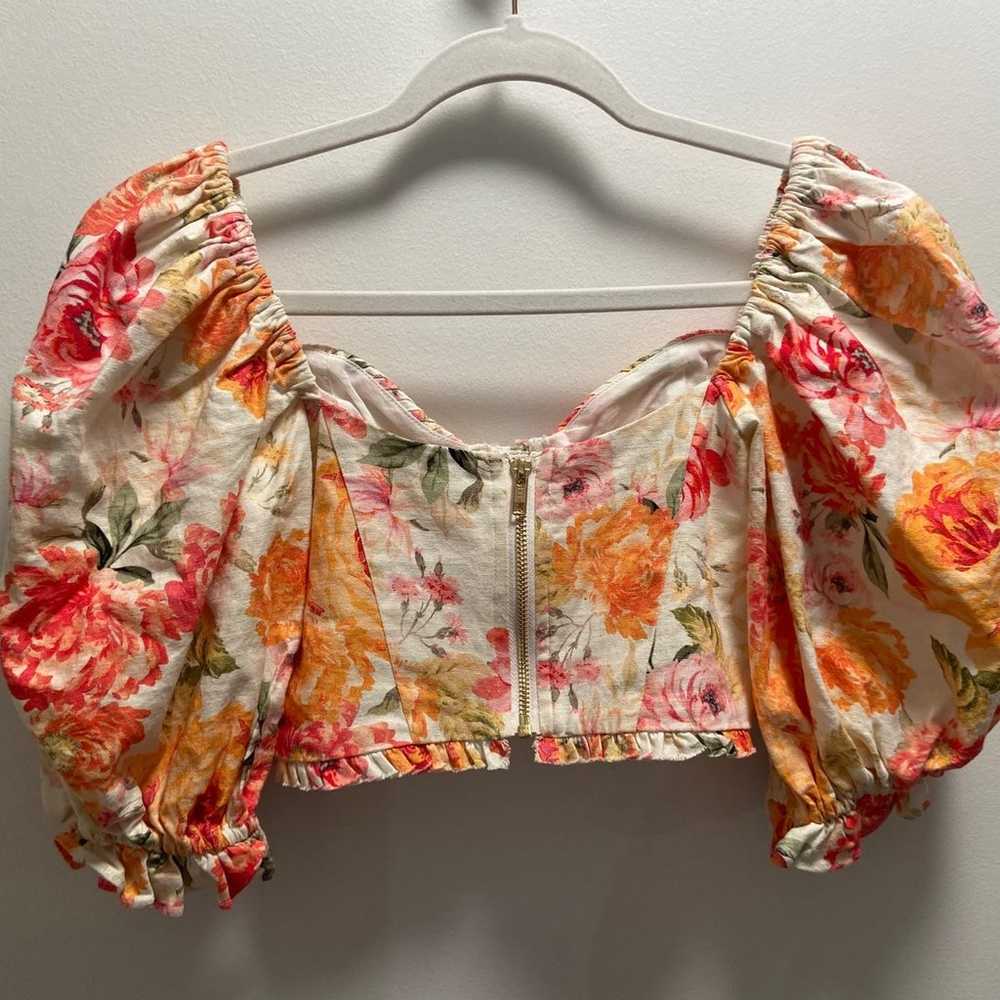 For Love and Lemons Peony Floral Top - image 2