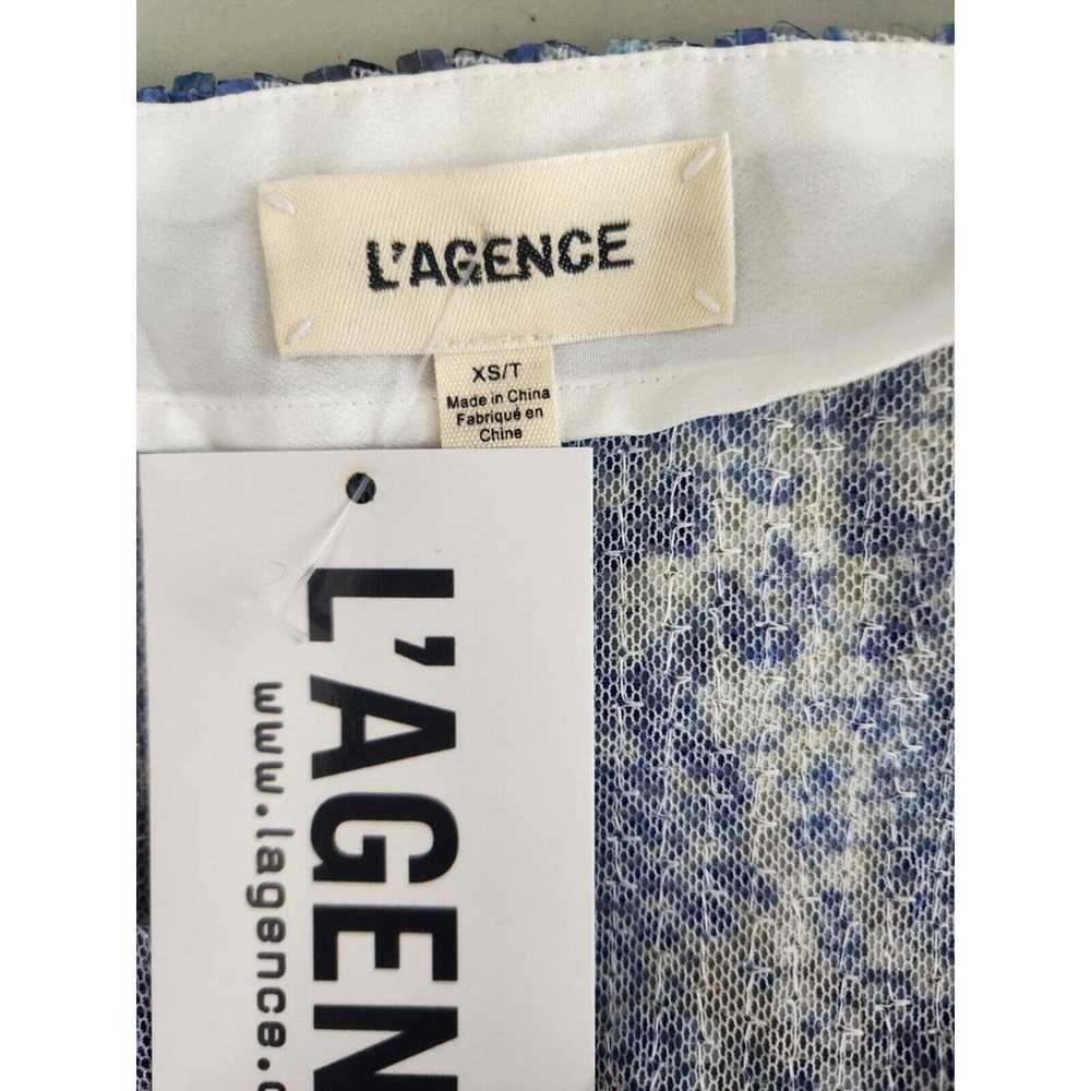 NWOT L'AGENCE Jane Sequin Cami Size XS Blue/White - image 10