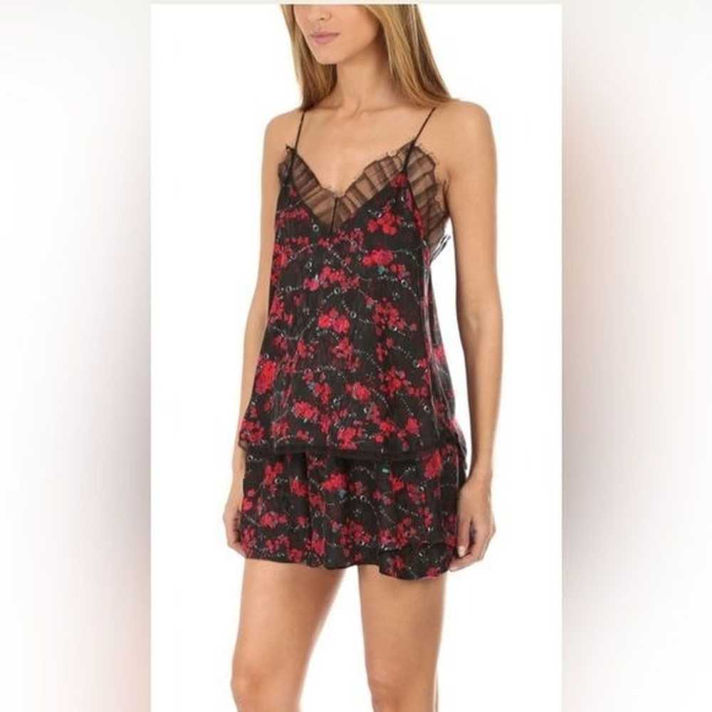 IRO Dasher Floral and Lace Cami Top in Black - image 3