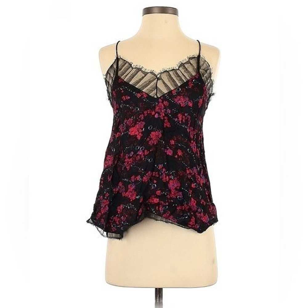 IRO Dasher Floral and Lace Cami Top in Black - image 4