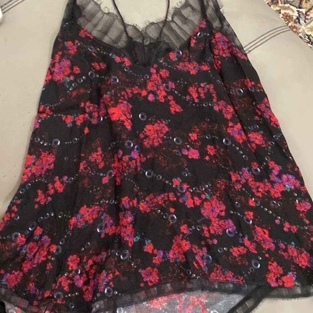 IRO Dasher Floral and Lace Cami Top in Black - image 6