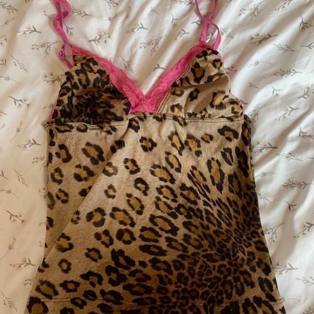 vintage leopard print cheetah print cami tank top - image 1