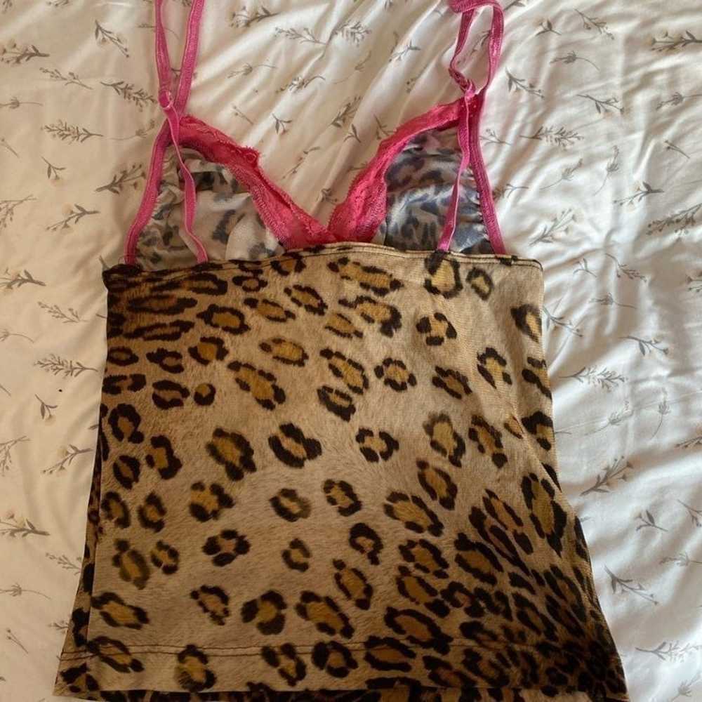 vintage leopard print cheetah print cami tank top - image 2